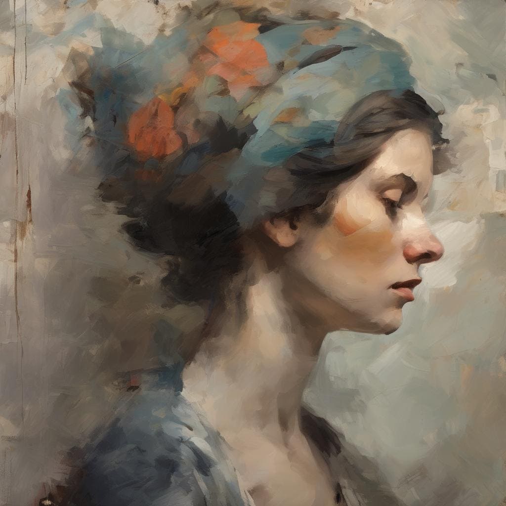 Ομορφη γυναίκα με καπέλο σε ρεαλιστικό πορτρέτο, τέχνη και προσωπικότητες.